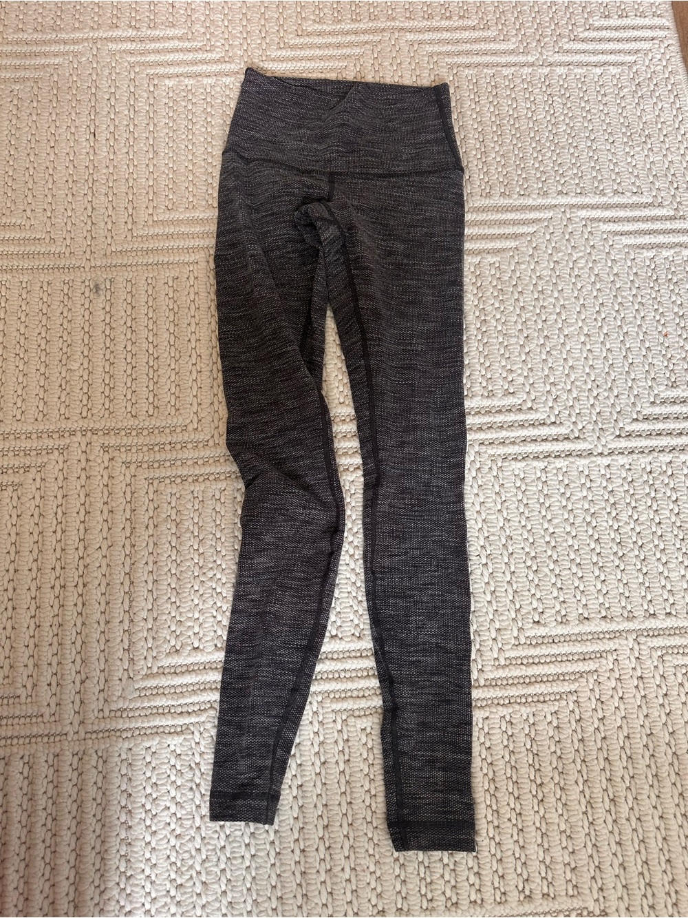 lululemon athletica Black Heather High-Waist Leggings